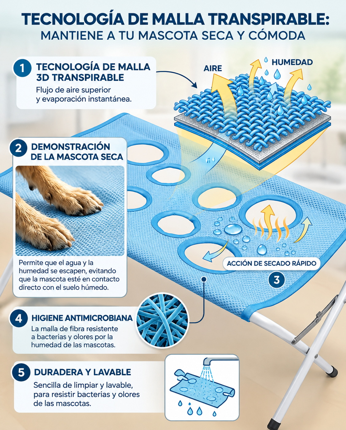 Hamaca de Baño para Mascotas